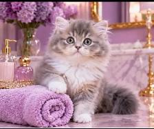 Purebred British Longhair Kitten-Blue bicolour - Photo 3