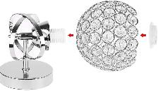 Wall Sconces, Modern Wall Light Crystal Glass Ball Pendant Bedro - Photo 4