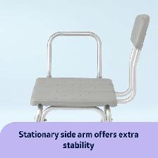 Medline Transfer Bench with Back, Gray, Brand New - Photo 6