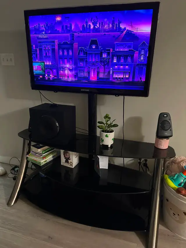 Tv stand and tv