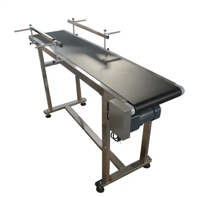 5911.8' PVC Belts Conveyor Adjustable Speed w/Guardrail 230035