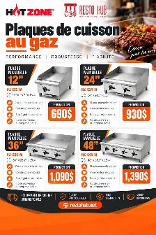 Plaques de cuisson au gaz