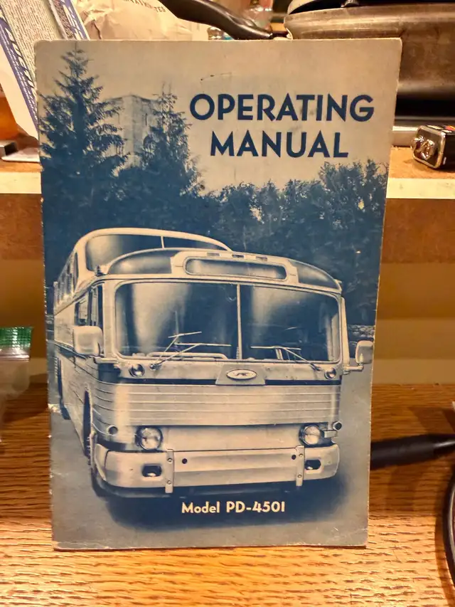 Vintage 1955  GM PD-4501 Scenicruiser Bus Coach Operating Manual