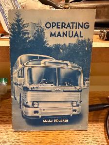 Vintage 1955  GM PD-4501 Scenicruiser Bus Coach Operating Manual