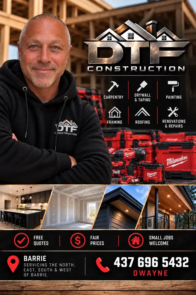 GENERAL CONTRACTOR – 15 YEARS EXPERIENCE | BARRIE & SURROUNDING