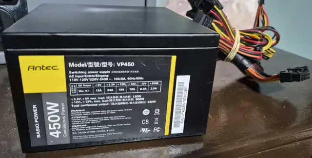 ANTEC VP450 450W ATX POWER SUPPLY – TESTED & WORKING – $35 OBO
