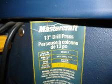 Mastercraft drill press - Photo 2