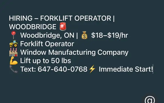 Forklift Operator