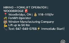 Forklift Operator