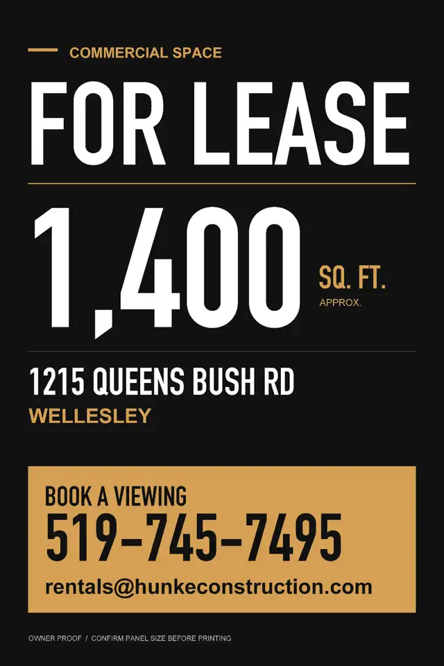Commercial Space for Lease in Welesley, ON