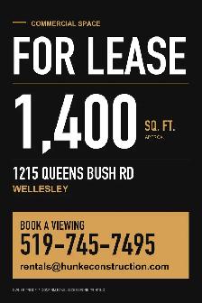 Commercial Space for Lease in Welesley, ON