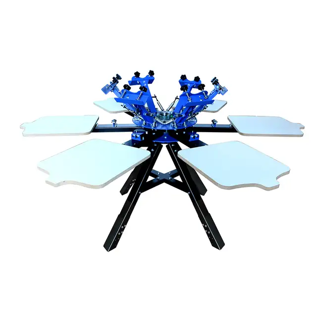 M662L 6 Color 6 Station Screen Printing Press Machine 006366