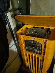 Looks old and nice piece for home record tape radio