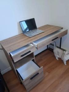 Like New 3 Drawer desk with Computer Chair. - Photo 7