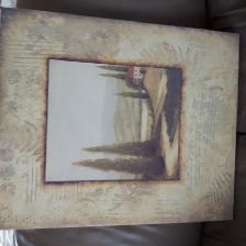 GRANDE TOILE TOSCANE D'ITALIE DANS CADRE BOIS 20'x24': $25.00 - Photo 2