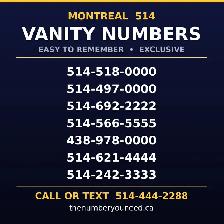 easy to remember 514 montreal exclusive phone numbers for sale
