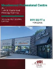 For Lease 899 sf Office in St. Vital 1549 St. Mary's Road