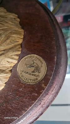 Huard/Canard en bois mis sur lampe brass/laiton antique - Photo 3