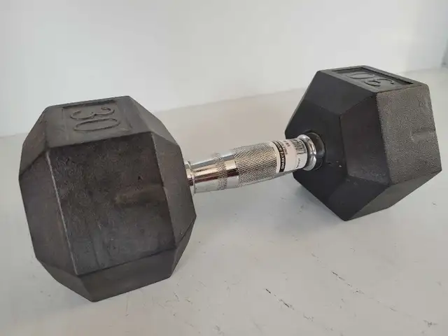 Single 30Lb Rubber Dumbell (33286613)