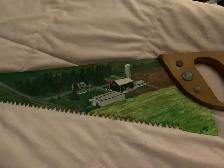 Hand Painted Farmhouse Crosscut Saw