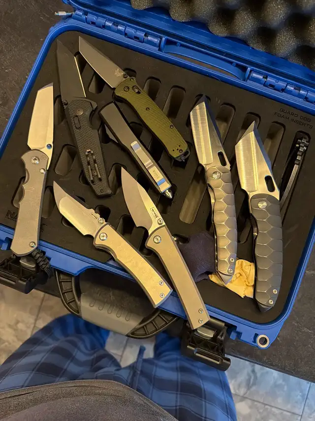 Premium Folding Knife Collection with Nanuk Case