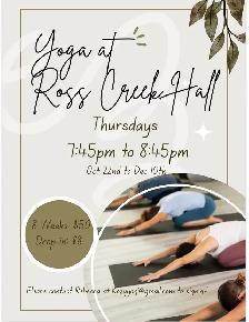 Yoga at Ross Creek Hall – Thursday Evenings