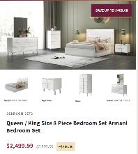 Armani 8 Piece Bedroom Set