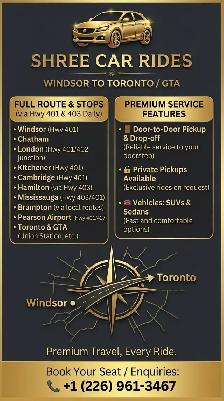Rides Windsor YYZ AIRPORT PRIVATE SHUTTLE - Photo 3