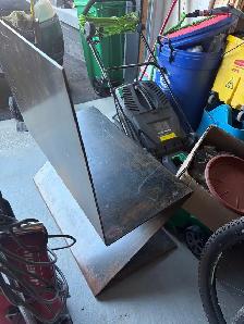 custom one piece metal bench