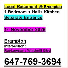 One Bedroom Legal Basement-November-1st-2026