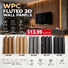 WPC Fluted 3D Wall Panels $13.99/pc - 5 Colours