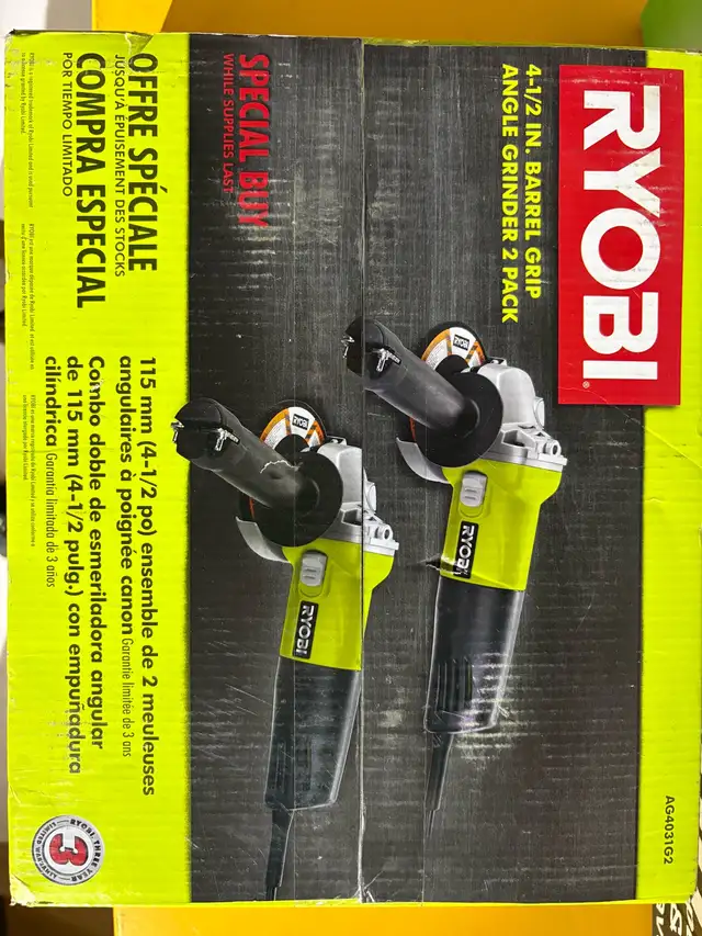 Ryobi 4-1/2 in. Angle Grinder 2 Pack