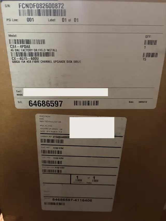 EMC CX4 Disk Array Enclosure DAE Bare   Mounting Kit