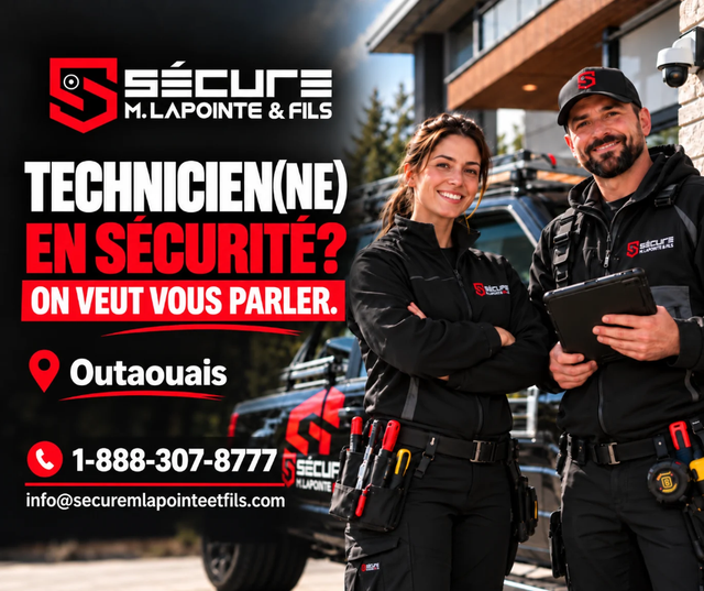 TECHNICIEN(NE) EN SÉCURITÉ | SECURITY SYSTEMS TECHNICIAN