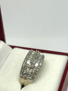 10k WG Baguette / Round cut Ring - Photo 3
