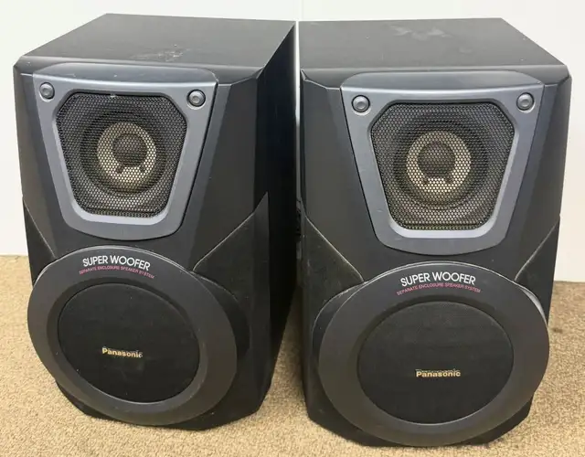 Panasonic SB-AK25 Bookshelf Stereo Subwoofer Speaker (A Pair)