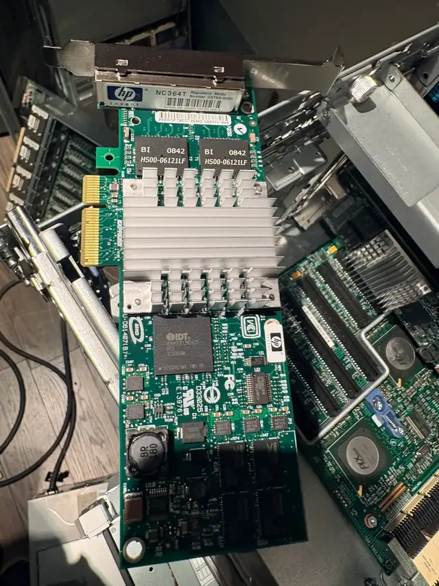 HP NC364T Quad Port Gigabit Ethernet PCIe NIC — 4 Available $35