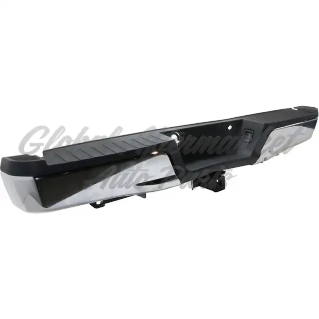 Ford Pickup F150 2015-2020 Bumper Rear Assembly Chrome W/Black