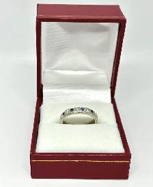 14k Art Deco Sapphire Diamond Ring - Photo 2