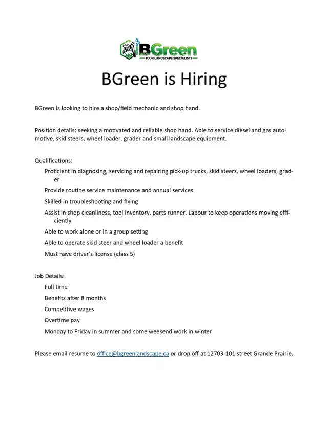 BGreen is Hiring