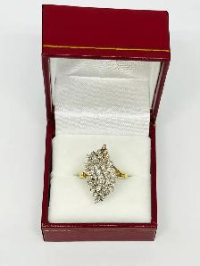 14k Vintage Diamond Cluster Ring - Photo 2