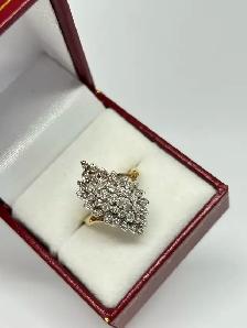 14k Vintage Diamond Cluster Ring - Photo 4