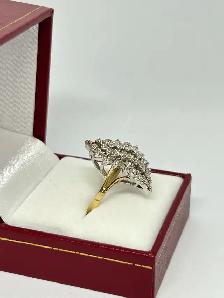 14k Vintage Diamond Cluster Ring - Photo 5