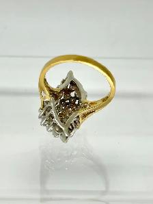 14k Vintage Diamond Cluster Ring - Photo 8