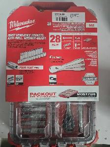 Milwaukee 28 Piece 3/8 Inch Drive SAE Ratchet and Socket Set