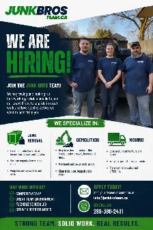 HIRING: Demolition   Junk Removal