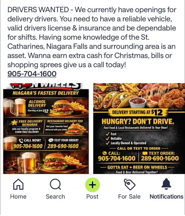 DRIVERS WANTED