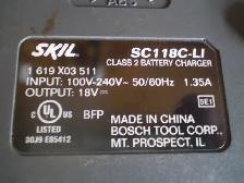 SKIL/BOSCH 18 VOLT SLIDE-IN POWER TOOL BATTERY CHARGER-$20 - Photo 7