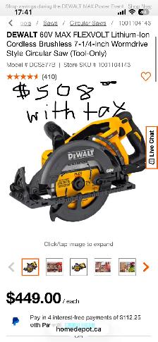 DEWALT 60V Flexvolt 7-1/4-inch Circular Saw - Photo 4