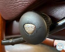 Marvelous Leather Stressless Recliner and Ottoman at Charmaine's - Photo 3